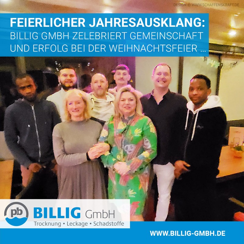 Feierlicher Jahres­ausklang: Billig GmbH zelebriert Gemein­schaft und Erfolg bei der Weihnachts­feier …